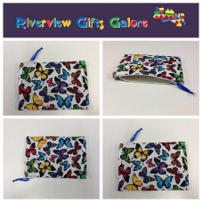 Zip Clutch / Purse / Bag / Pouch - Butterflies Bright Zip Clutch / Purse / Bag / Pouch - Butterflies Bright
